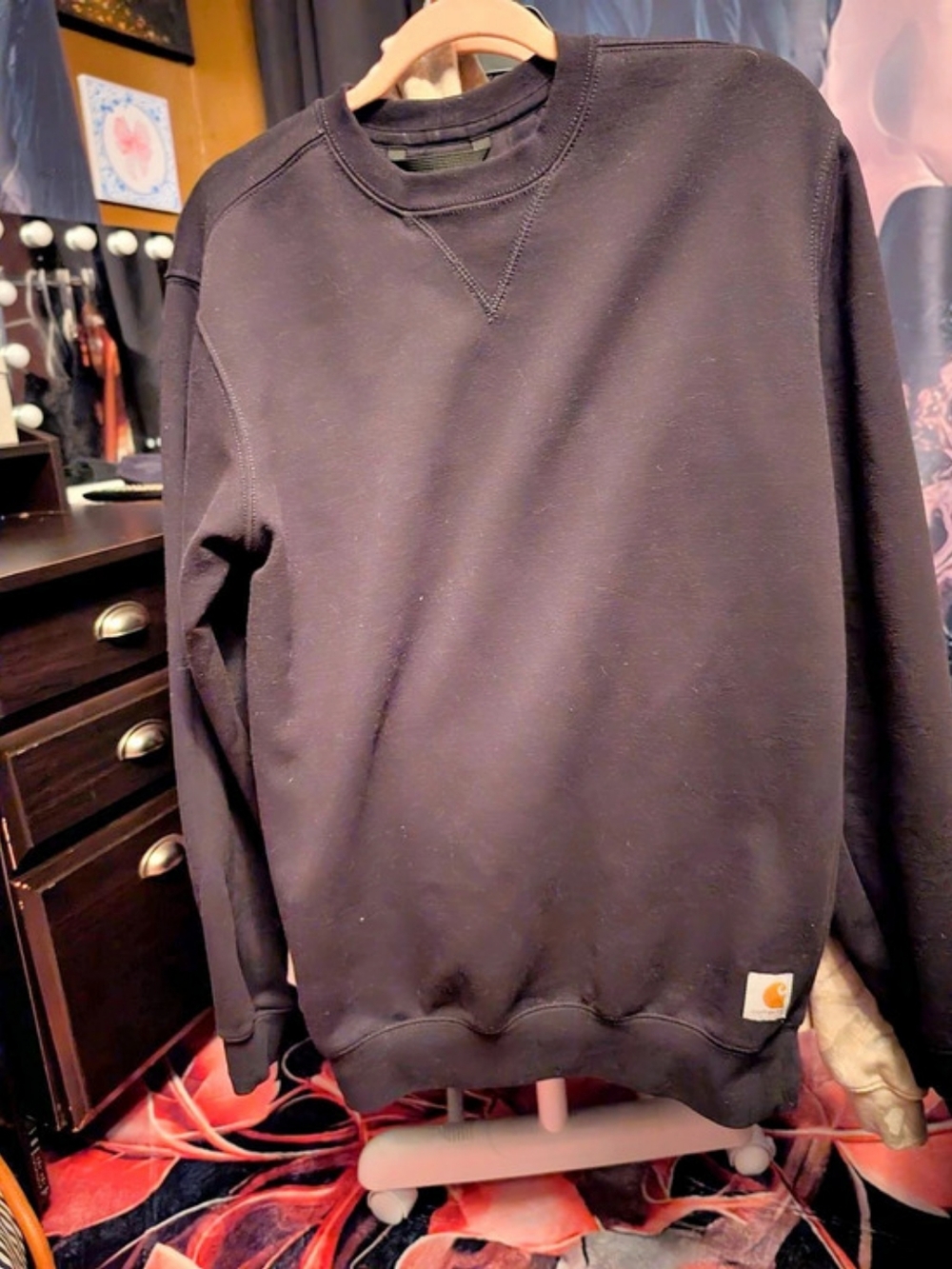Carhartt Midweight Crewneck Sweatshirt Crewneck Sweatshirt Black Size Small